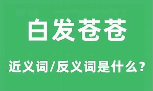 白发苍苍的意思是什么?-白发苍苍的意思是