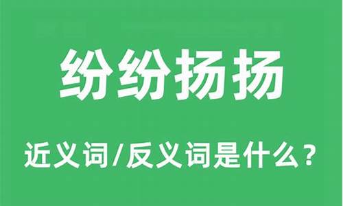 纷纷扬扬 是什么意思-纷纷扬扬是什么意思