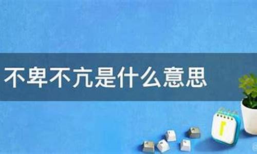 不卑不亢是什么意思不浮不躁-不卑不亢是什么意思