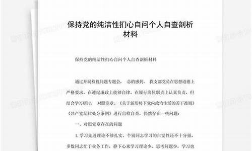 扪心自问整改报告-扪心自问个人剖析材料