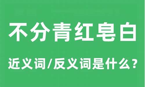 不分青红皂白的反义词-不分青红皂白的近义词是什么