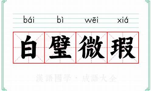 白璧微瑕的意思相近的词语-白璧微瑕的意思