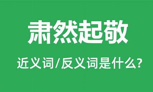 肃然起敬是什么意思标准答案-肃然起敬是什么意思